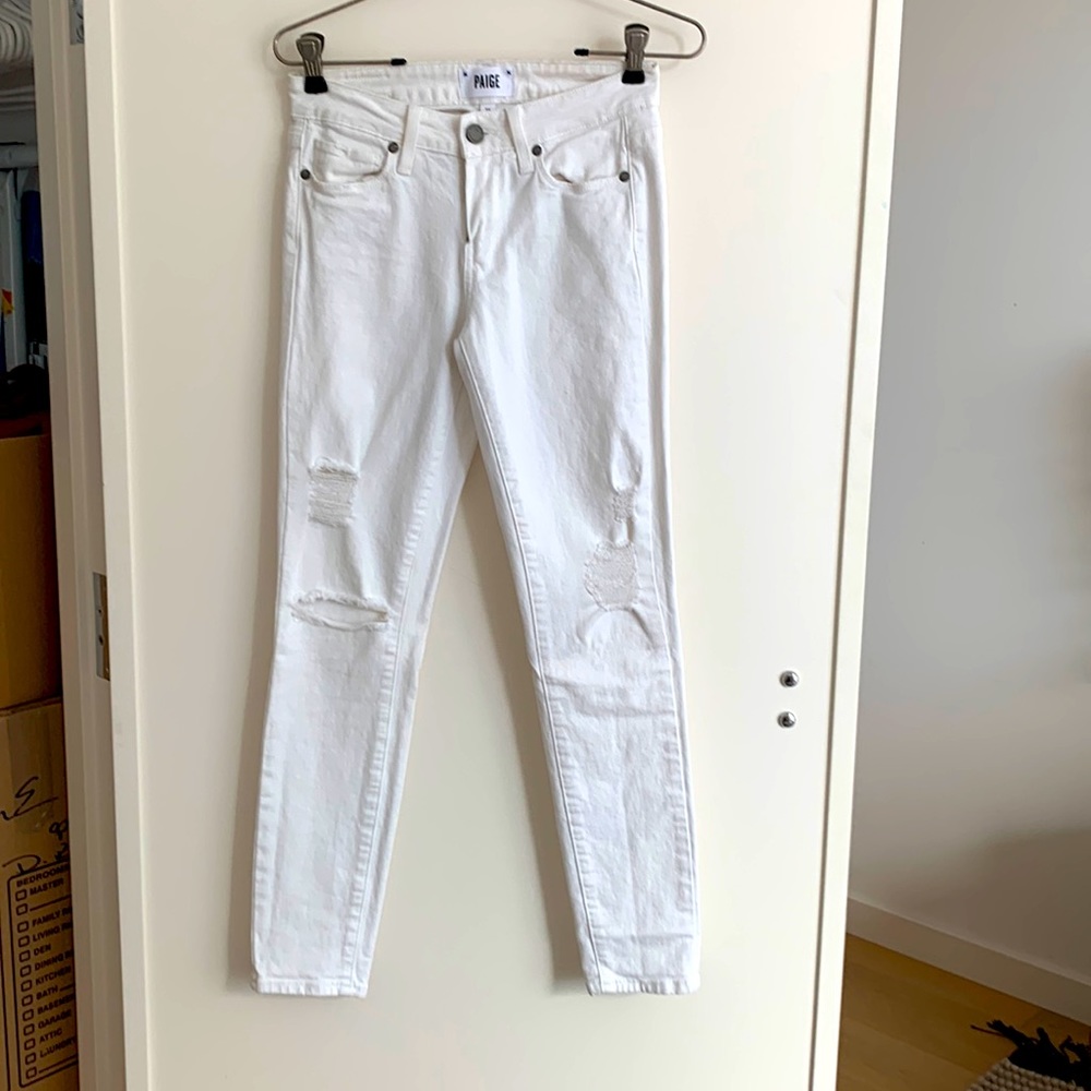 Paige denim Verdugo Ankle white jeans size 25